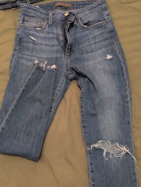 Joe's Jeans Distressed Light Blue Skinny Jeans